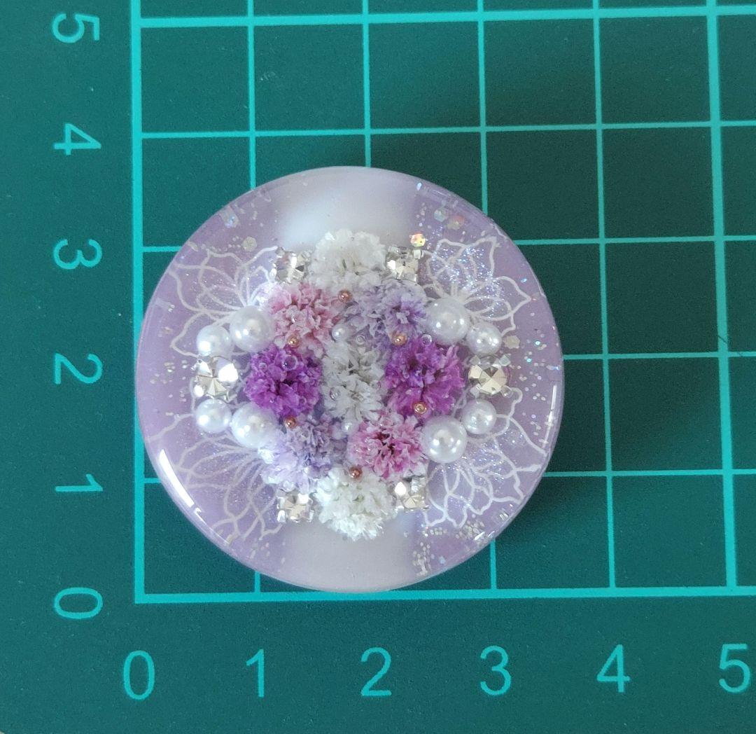 【1320】レジン　ヘアゴム　ポニーフック　ブロ―チ　ハンドメイド