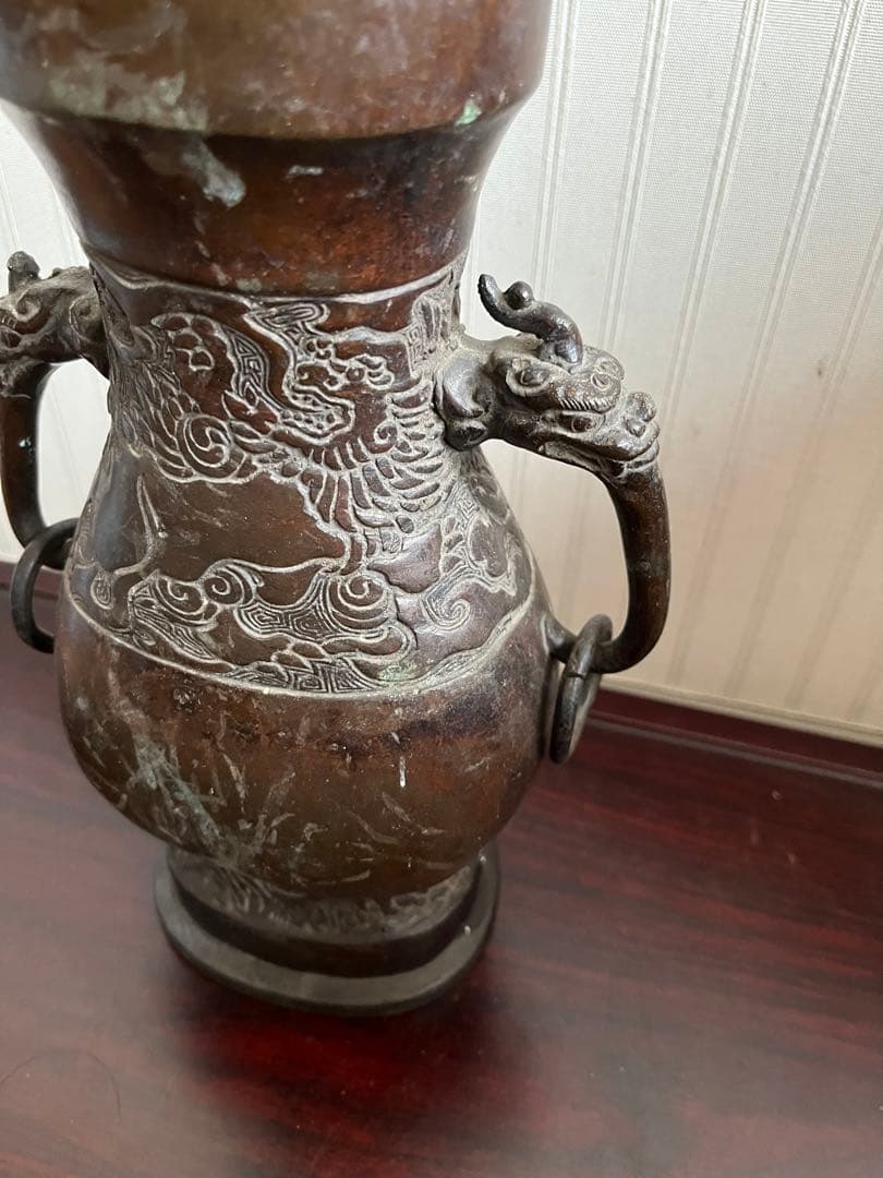 古青銅器　花瓶　古美術
