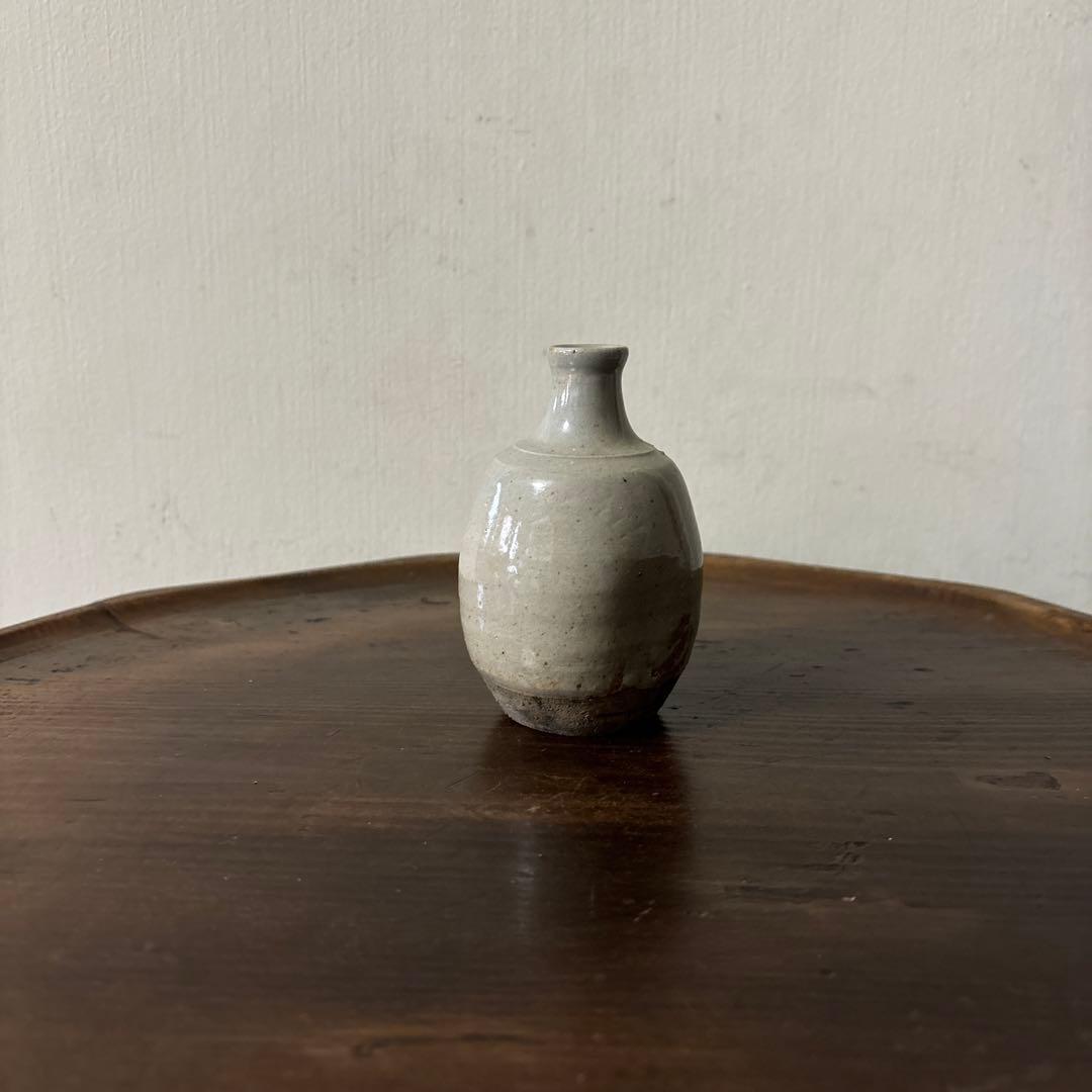 古い美濃　瀬戸小徳利　江戸　明治　花入　酒器　アンティーク　古道具　花器　李朝