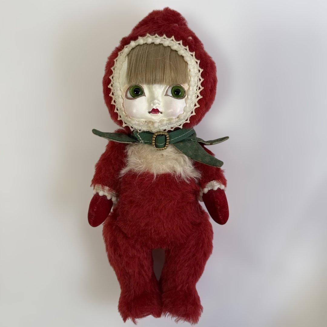 創作人形 福寿 ドール いちごちゃん cuddle a fluffy 赤