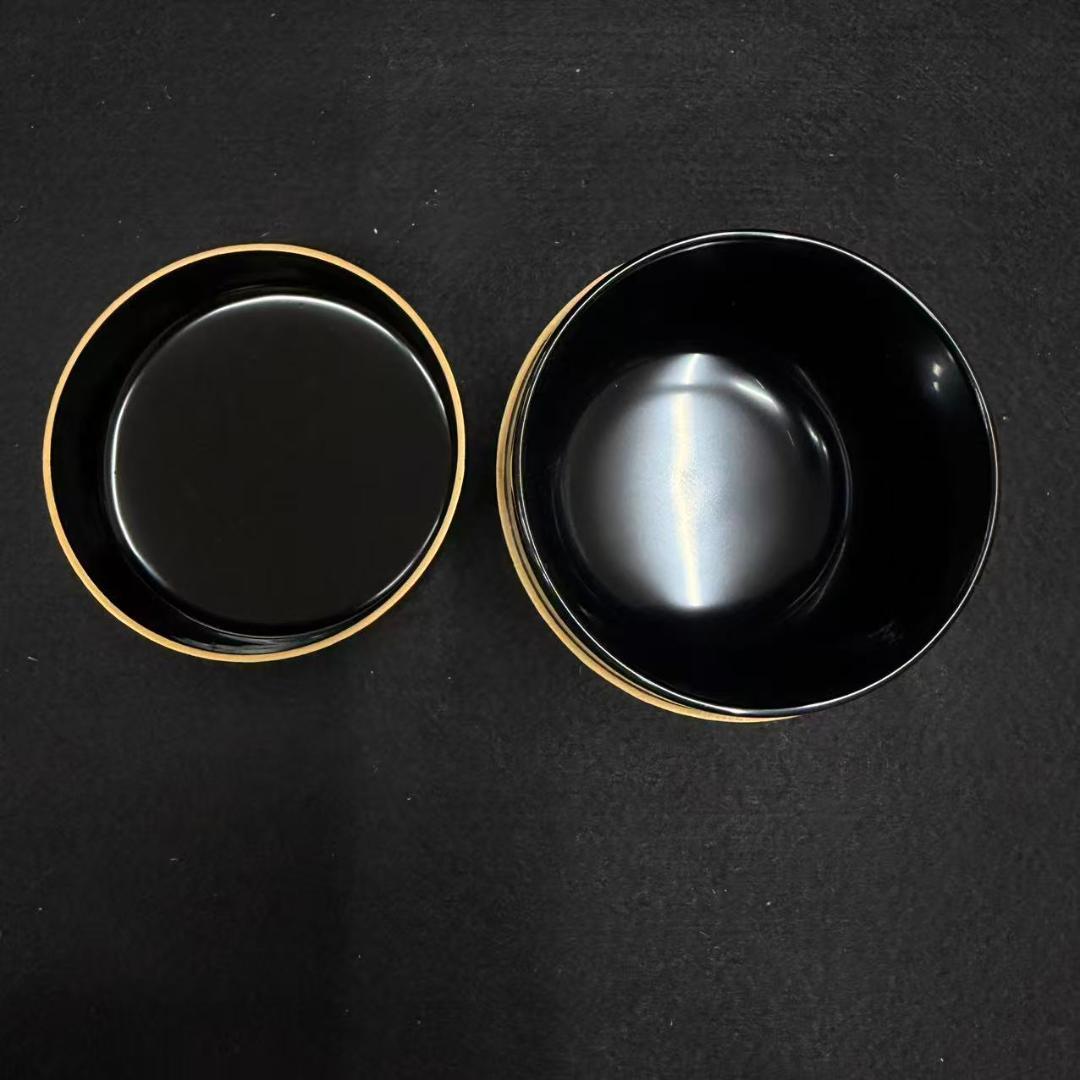 北浜宗貴 和紙貼山水蒔絵大棗 蒔絵 共箱 茶道具 螺鈿 共箱