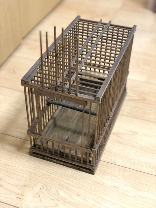 鳥籠　竹籤／木製　(大・中・小)セット