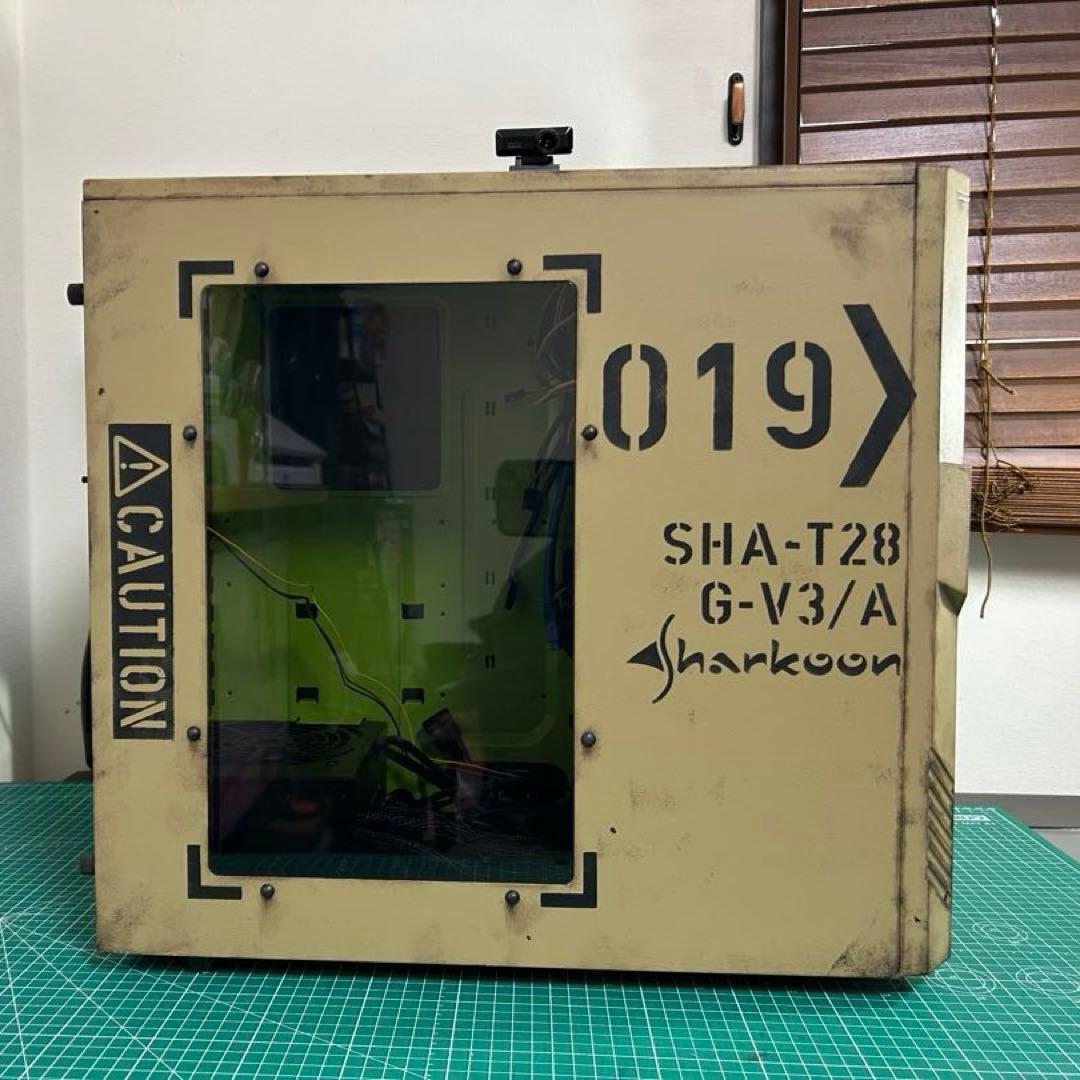 エイジング塗装PCケース+電源付き★Sharkoon SHA-T28-G-V3