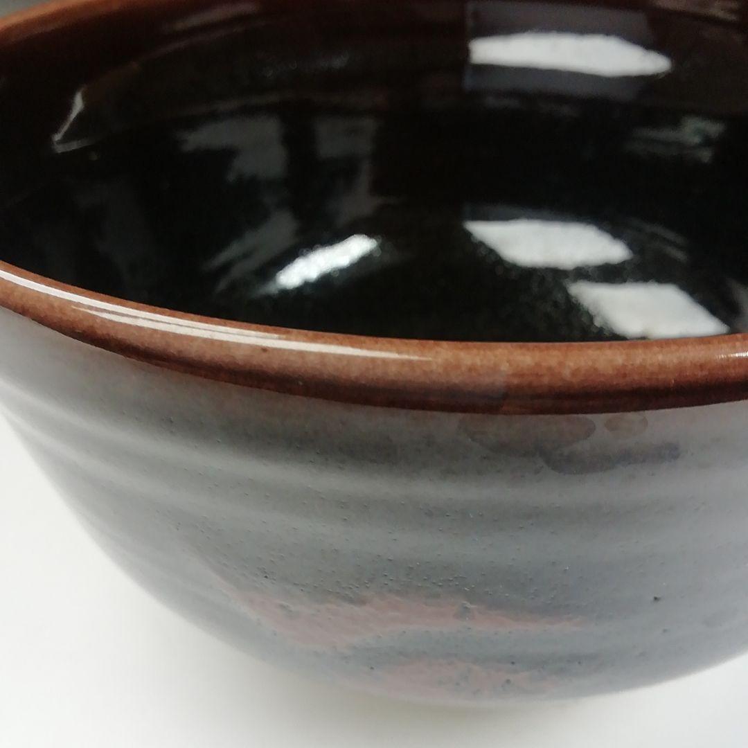 Ｔ４７８　茶碗　『九谷焼』『深厚釉　茶碗』『三代為吉 造』　共箱　抹茶碗　茶道具
