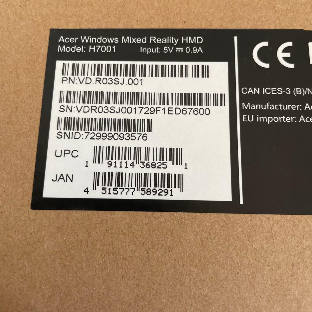 【新品未開封】Acer Windows Mixed Reality HMD